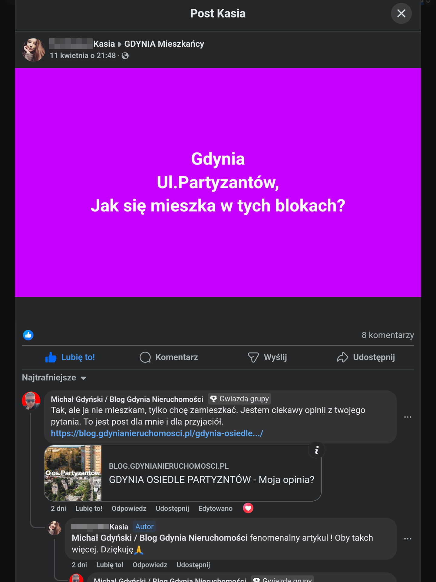 Gdynia osiedle Partyzantów, opinie.