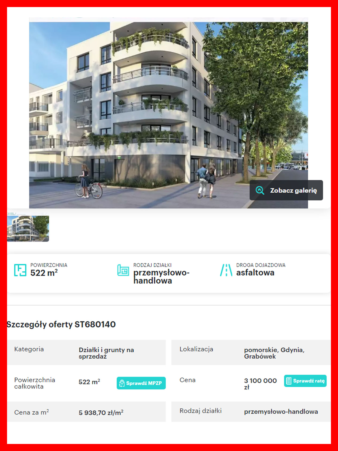 Gdynia Grabówek, Kino Fala na sprzedaż.